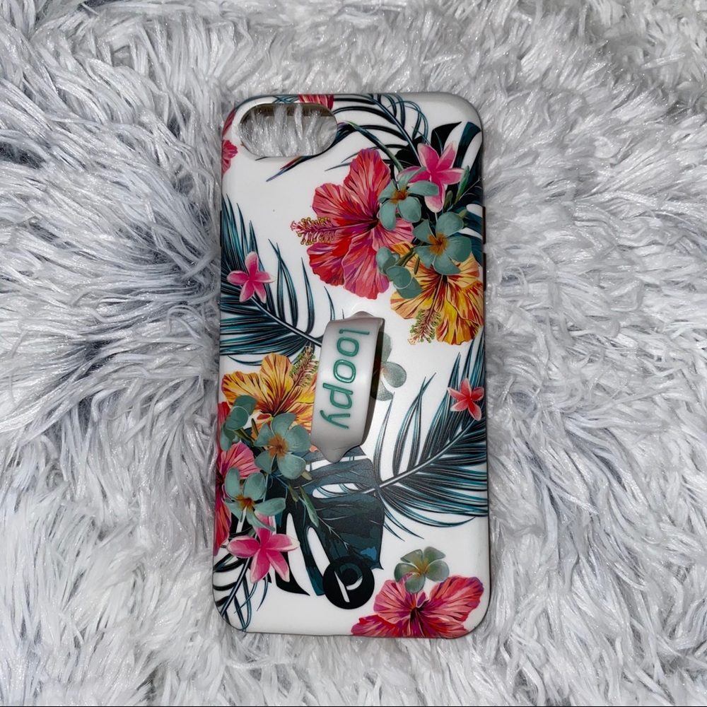 LEFT Loopy Case iPhone 6/7/8/SE Tropical Hibiscus
